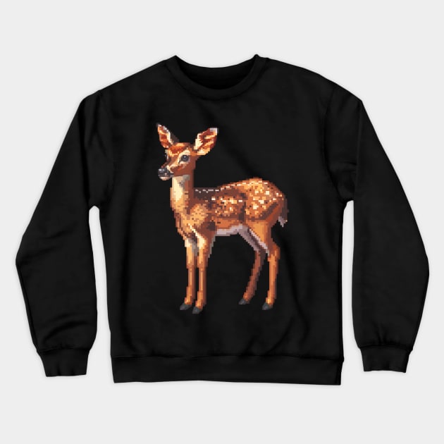 16-Bit Deer Crewneck Sweatshirt by Animal Sphere